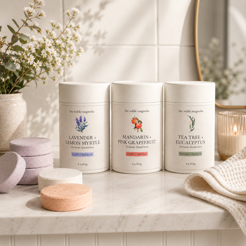 Woman bathing in The Wilde Magnolia Bath Bubble Soak